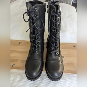 Journee Collection Black Combat Boots
